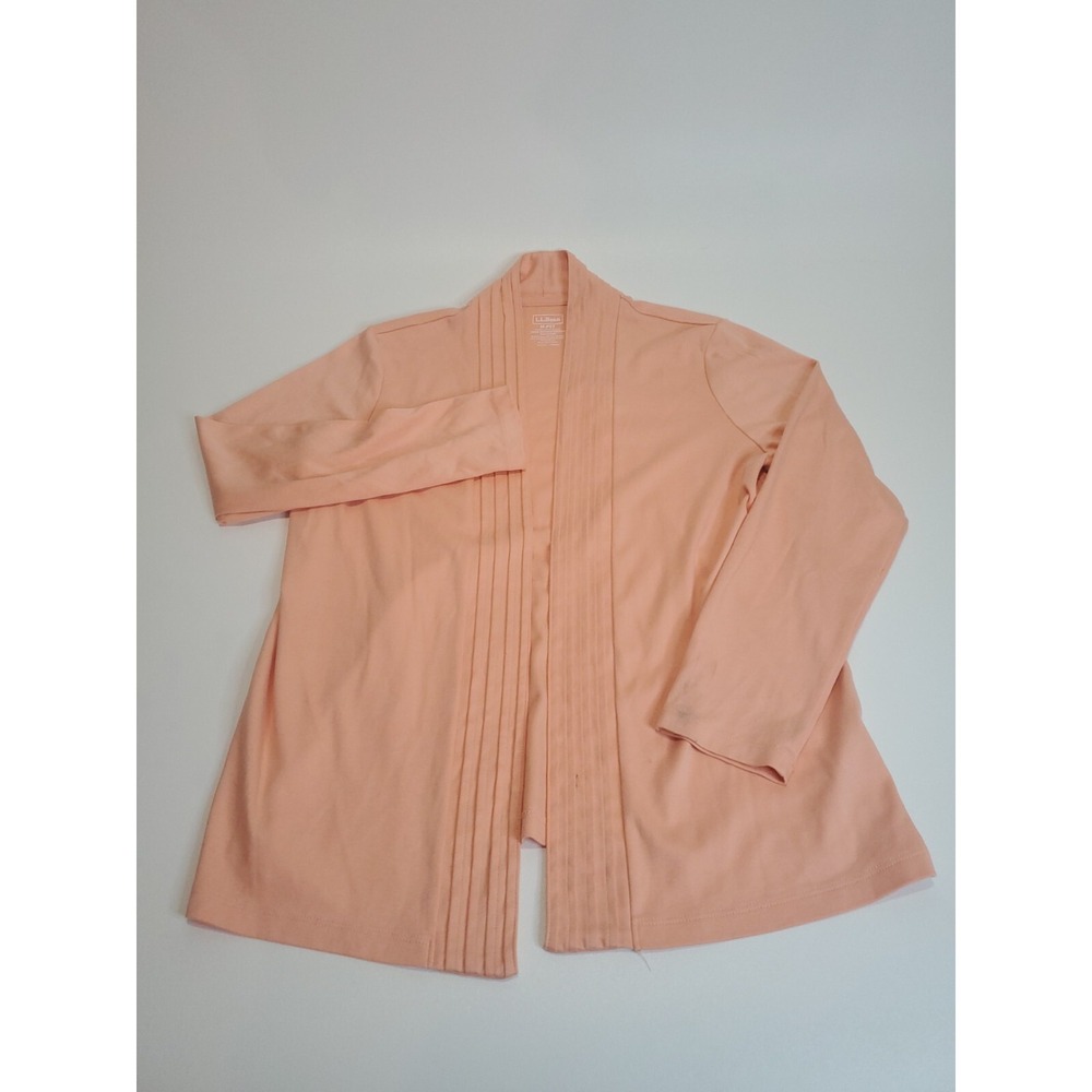 L.L. Bean Women's Long Sleeve Open Front Blouse, Petite Medium